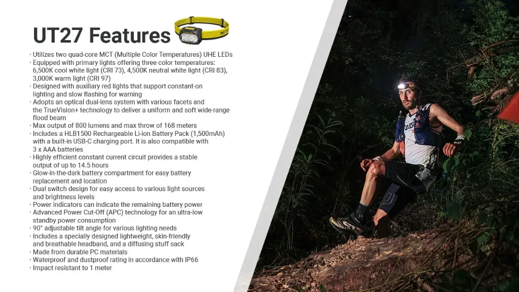 Nitecore Headlamp UT27 ( MCT ) - White