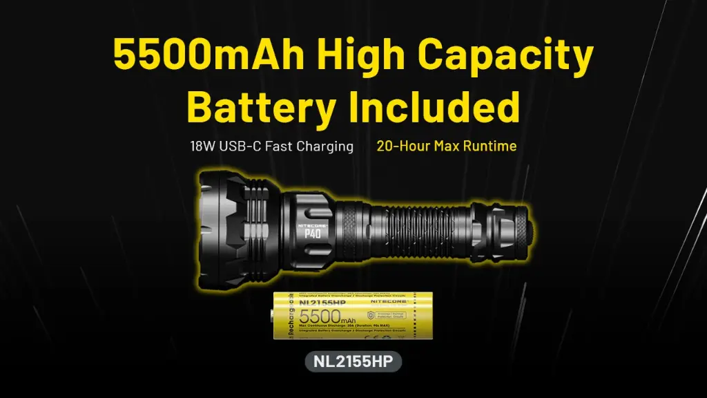 Nitecore Flashlight P40 - Ultra Long Distance Dual Beam LEP