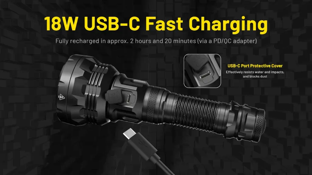 Nitecore Flashlight P40 - Ultra Long Distance Dual Beam LEP