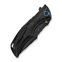 WE KNIFE Tighe Down Black Titanium Integral Handle With Black & Yellow Carbon Fiber