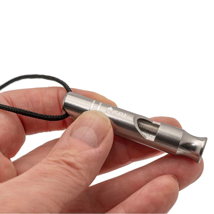 SOL Rescue Metal Whistle, 2 Pack