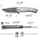 CIVIVI Voidflare Aluminum Foil - Damascus 