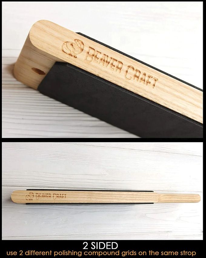 BEAVERCRAFT Leather Strop with Compound