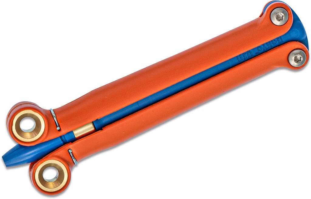 Spyderco BaliYo Flip Pen - Heavy-Duty, Orange/Blue