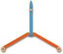 Spyderco BaliYo Flip Pen - Heavy-Duty, Orange/Blue