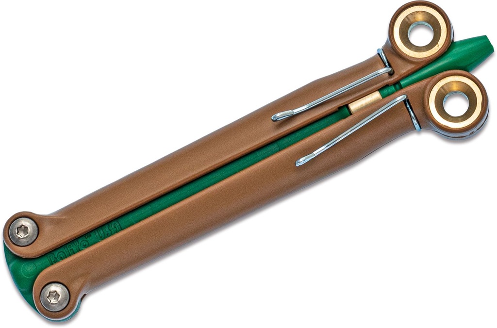Spyderco BaliYo Flip Pen - Heavy-Duty, Coyote Brown/Forest Green