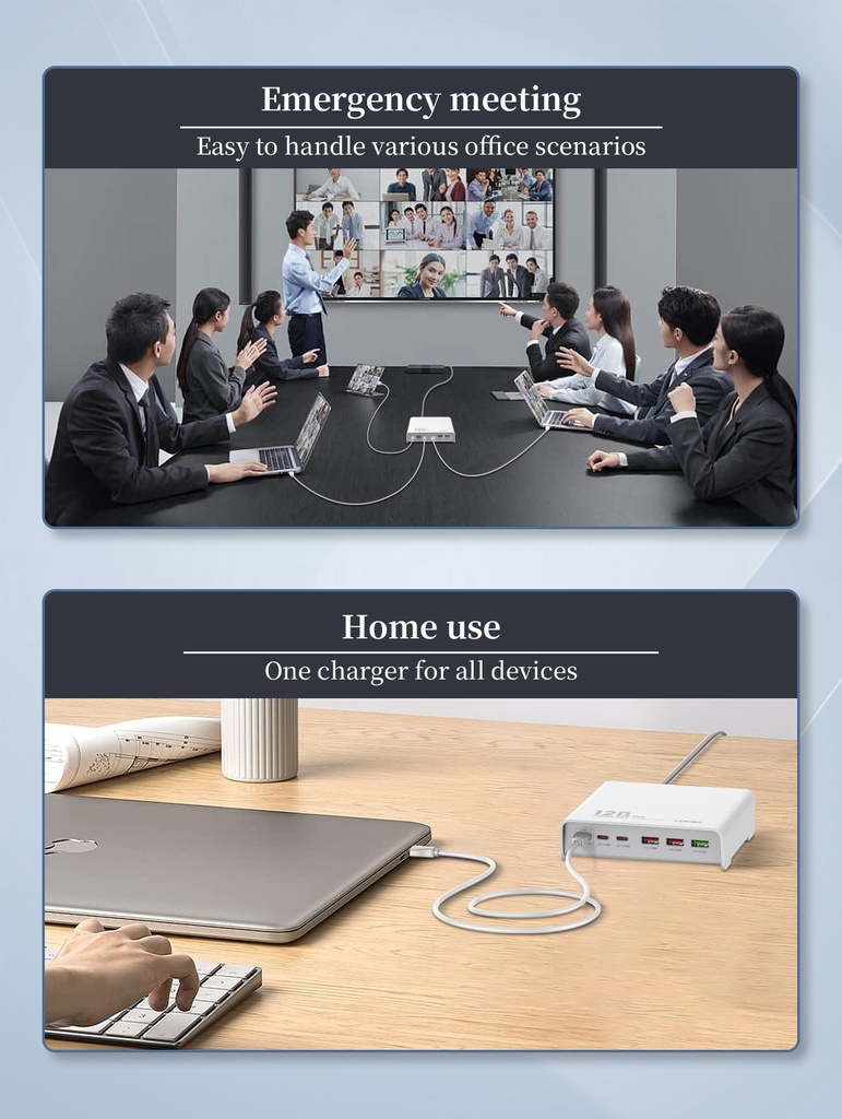 LDNIO 120W Home Charger Q605