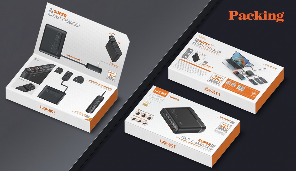 LDNIO 140W Home Charger A6140C