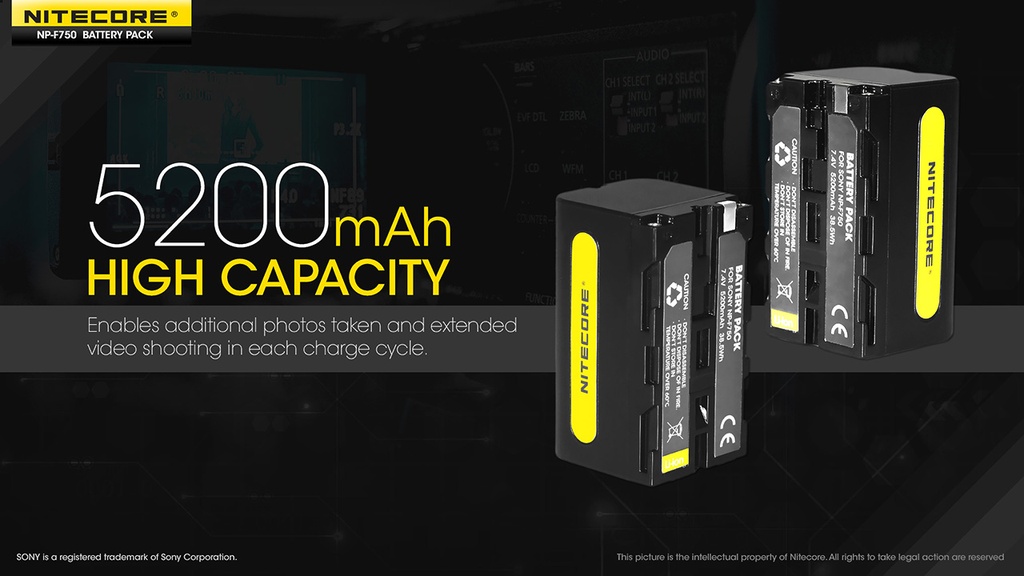 Nitecore Cinewind CW30 ( with two NP-F750 Battery )