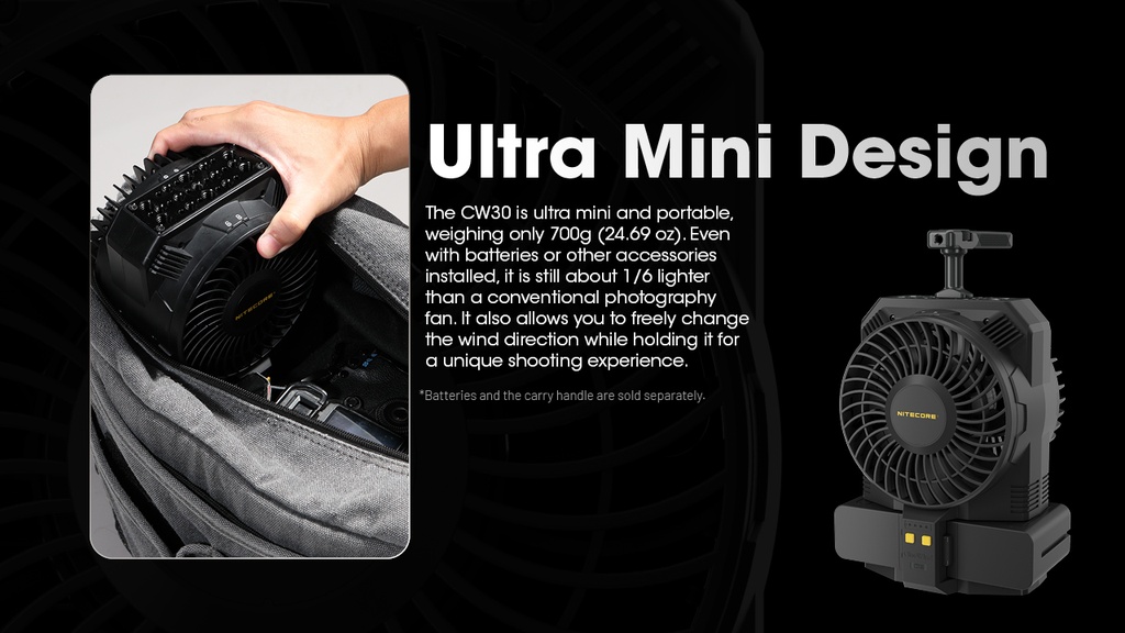 Nitecore Cinewind CW30 ( with two NP-F750 Battery )