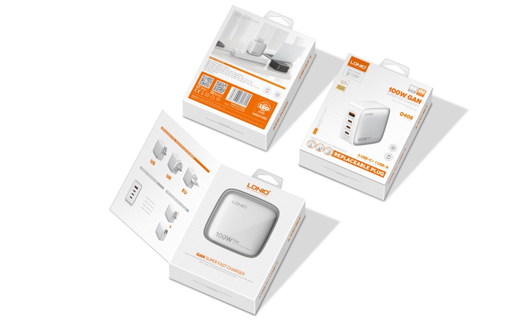LDNIO 100W Home Charger Q408 - White