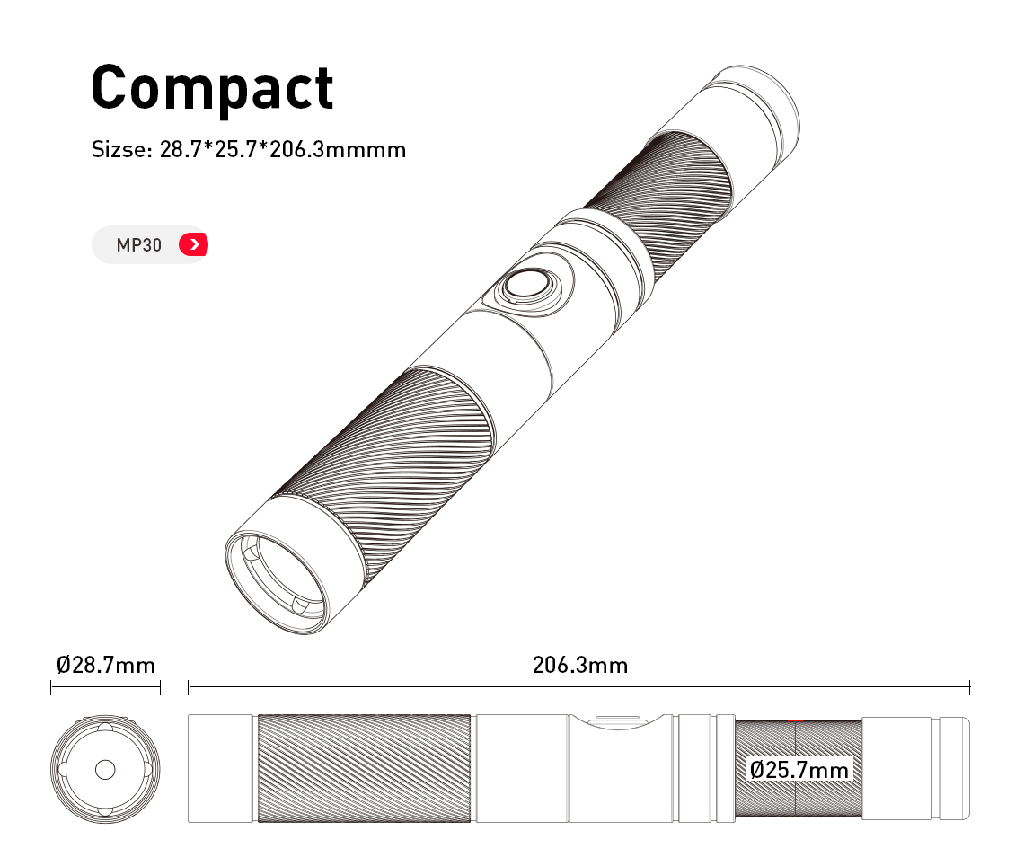 DIVEPRO MP30 Macro Snoot light