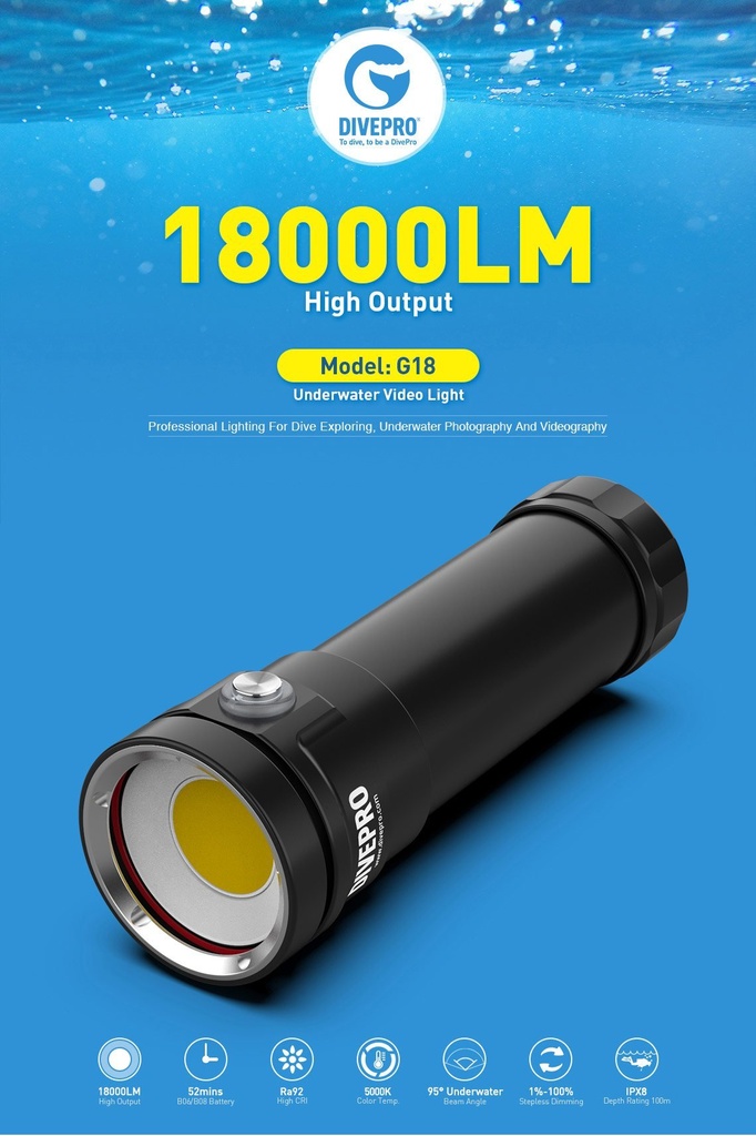 Divepro G18 18000Lumens