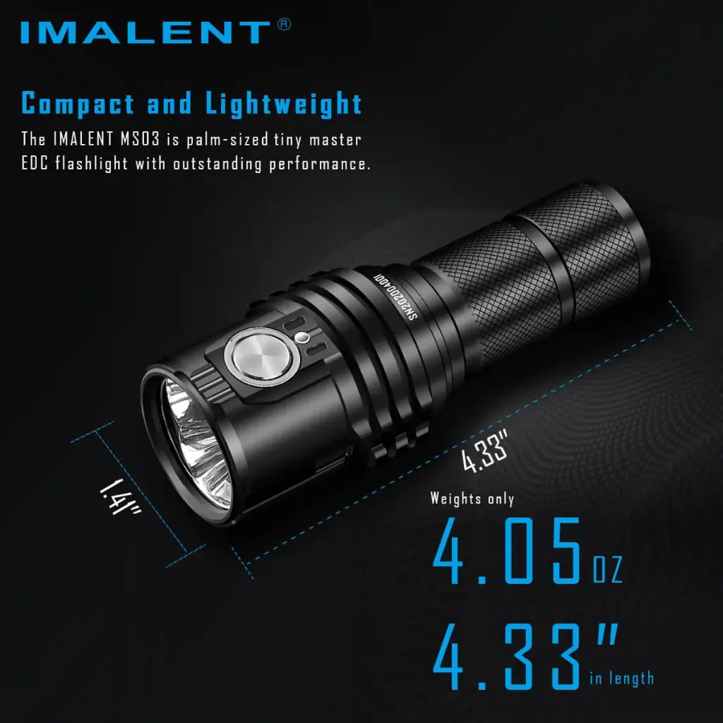 Imalent MS03 13000 lumens flashlight