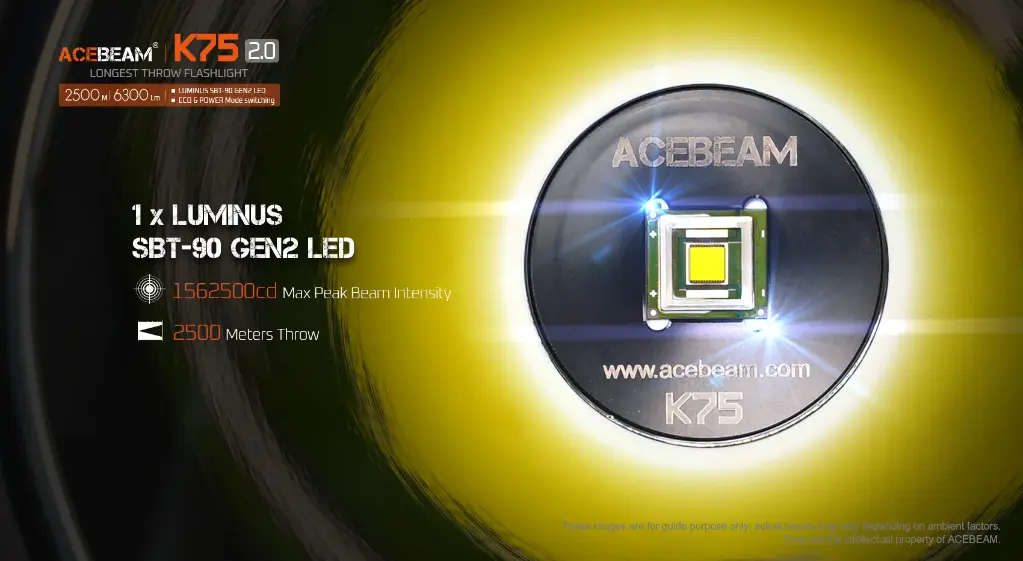 Acebeam K75 2.0 Longest Throw Flashlight