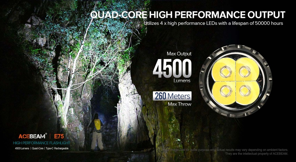 Acebeam E75 6500k - Green