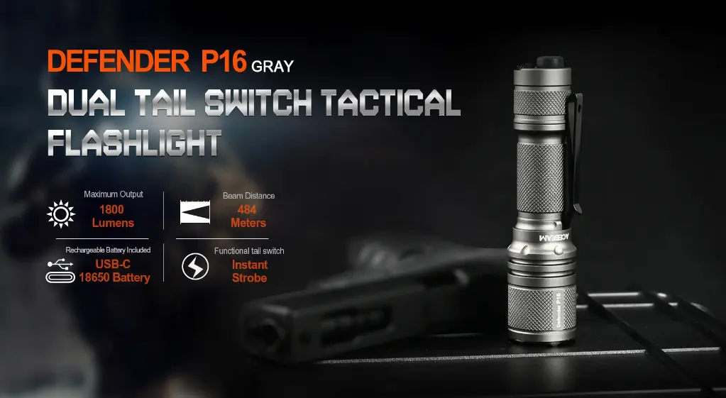 Acebeam DEFENDER P16 Gray