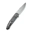 WE KNIFE Smooth Sentinel Flipper Knife Titanium & Carbon Fiber Handle
