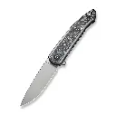 WE KNIFE Smooth Sentinel Flipper Knife Titanium & Carbon Fiber Handle