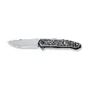 WE KNIFE Smooth Sentinel Flipper Knife Titanium & Carbon Fiber Handle
