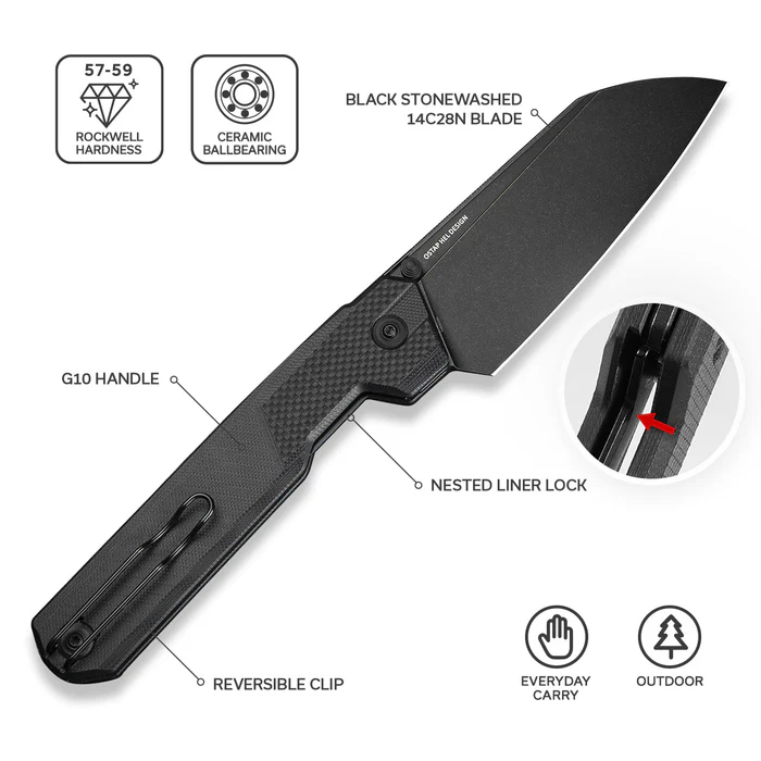 CIVIVI Hid Thumb Stud Knife G10 Handle