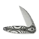 WE KNIFE Zenthra Grey Titanium With Aluminum Foil Carbon Fiber Inley