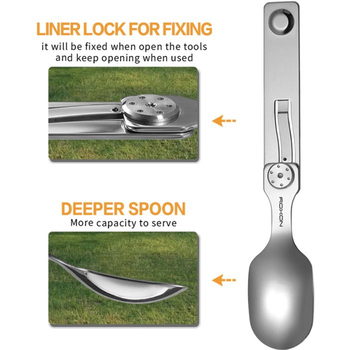 ROXON 2 in 1 Camping Utensil Set 