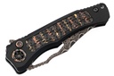 Heretic Wraith V4 Manual - Vegas Forge San Mai Bowie Blade - Aluminum Chassis - Snakeskin Carbon Fiber Inlay - DLC Hardware