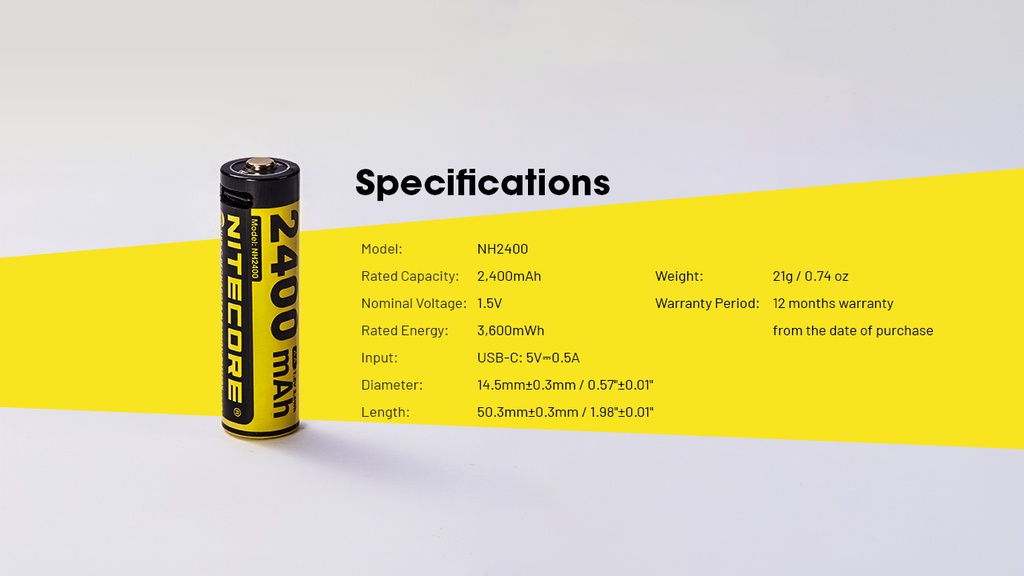 Nitecore NH2400 - AA battery ( 4pcs )