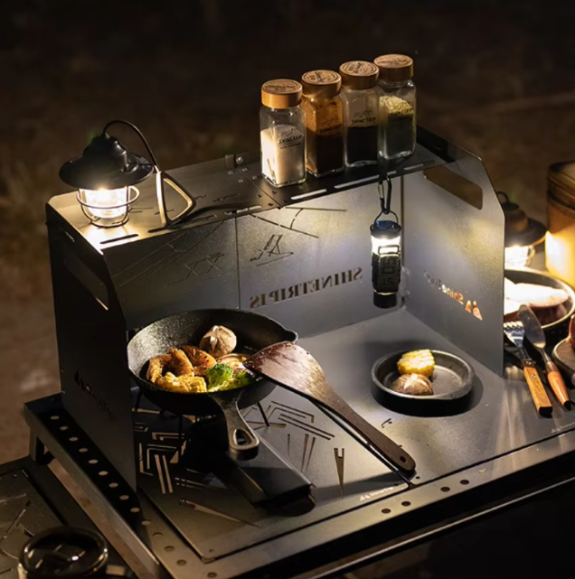 Shine trip Camping windshield set Black