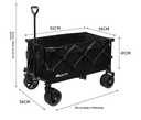 Shine trip Camping Trolley Black Wide Wheels 
