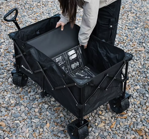 Shine trip Camping Trolley Black Wide Wheels 