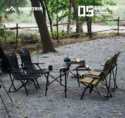 Shine trip comfortable folding chair - Black