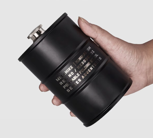 Wellhike Camping Flask - Black