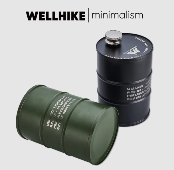 Wellhike Camping Flask - Black