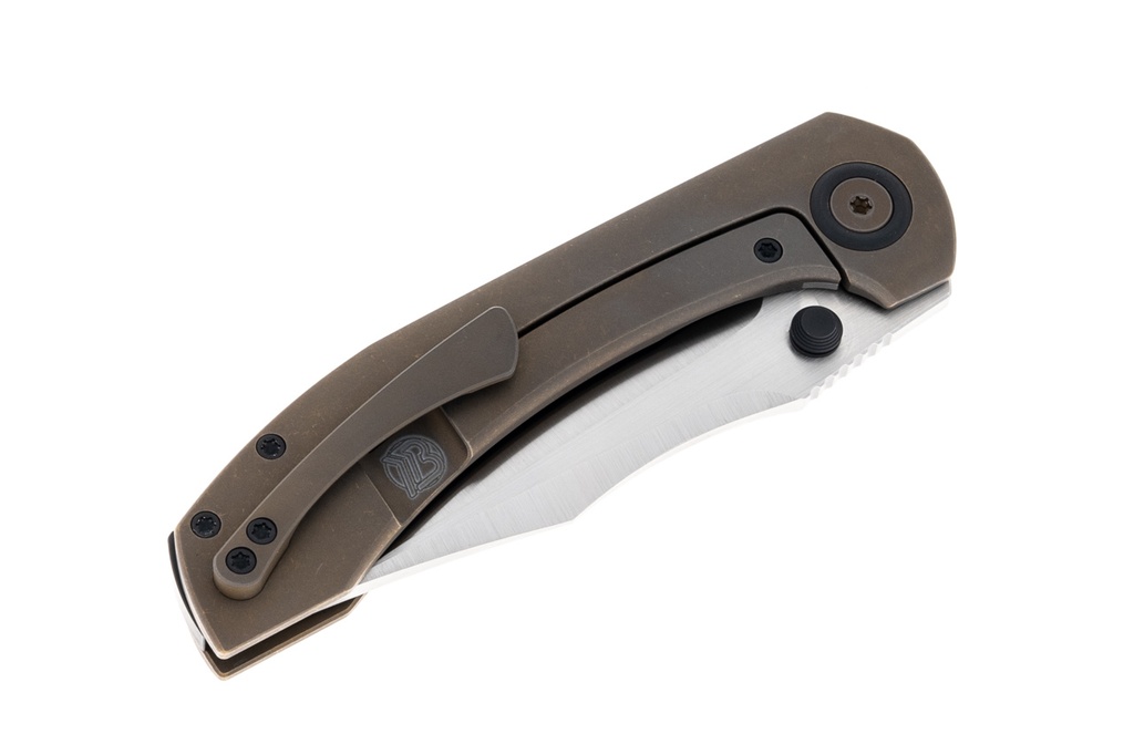 Brian Brown Raptor V2 - Bronze Anodized Titanium - Marbled Carbon Fiber Inlay - PVD Accents