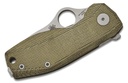 Spyderco SPYNANO GREEN CANVAS  MICARTA/ TITANIUM M398