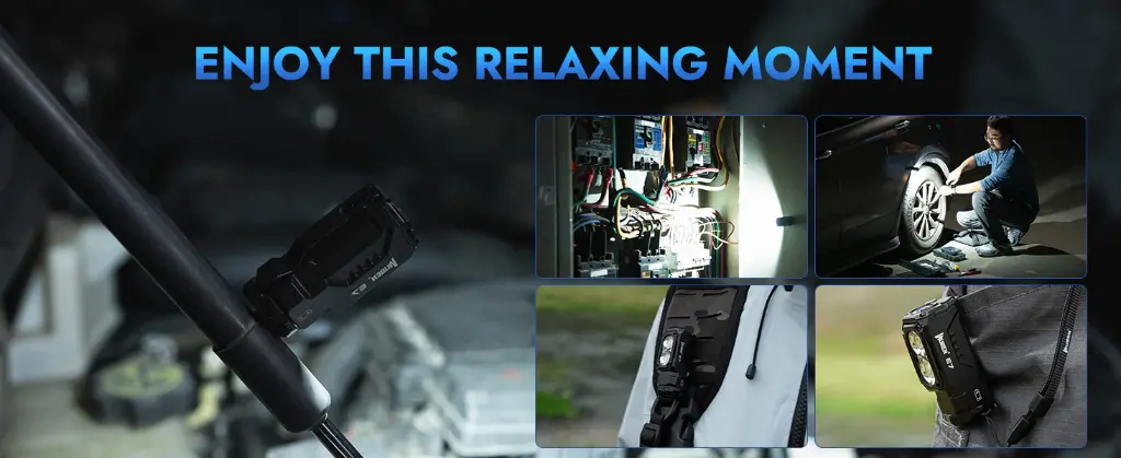 Wuben E7 Multi-functional EDC Flashlight 1800 Lumens - Army green