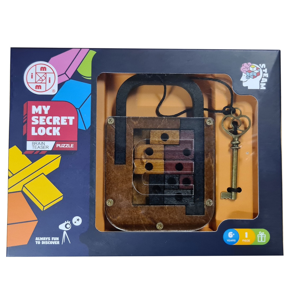BRAIN PUZZLE Wood Lock