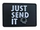 Tsno Just Send it PVC Patch Black and White