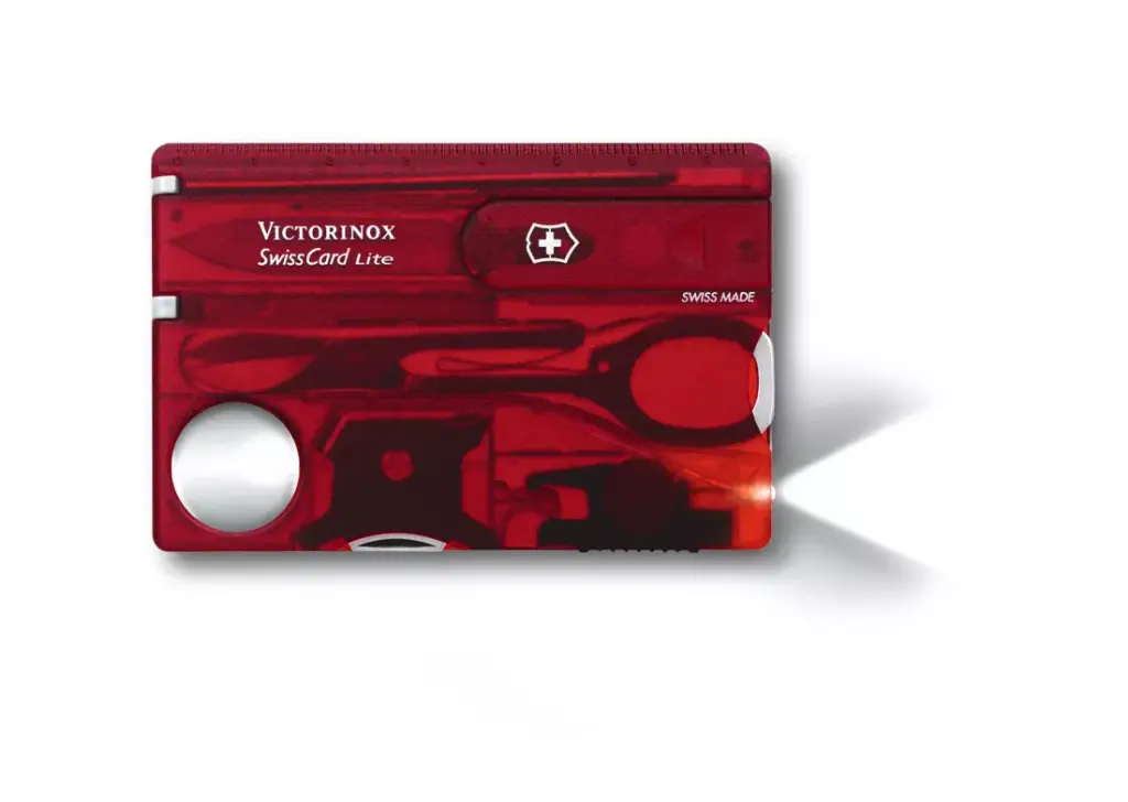 Victorinox Swiss Card Lite in red transparent
