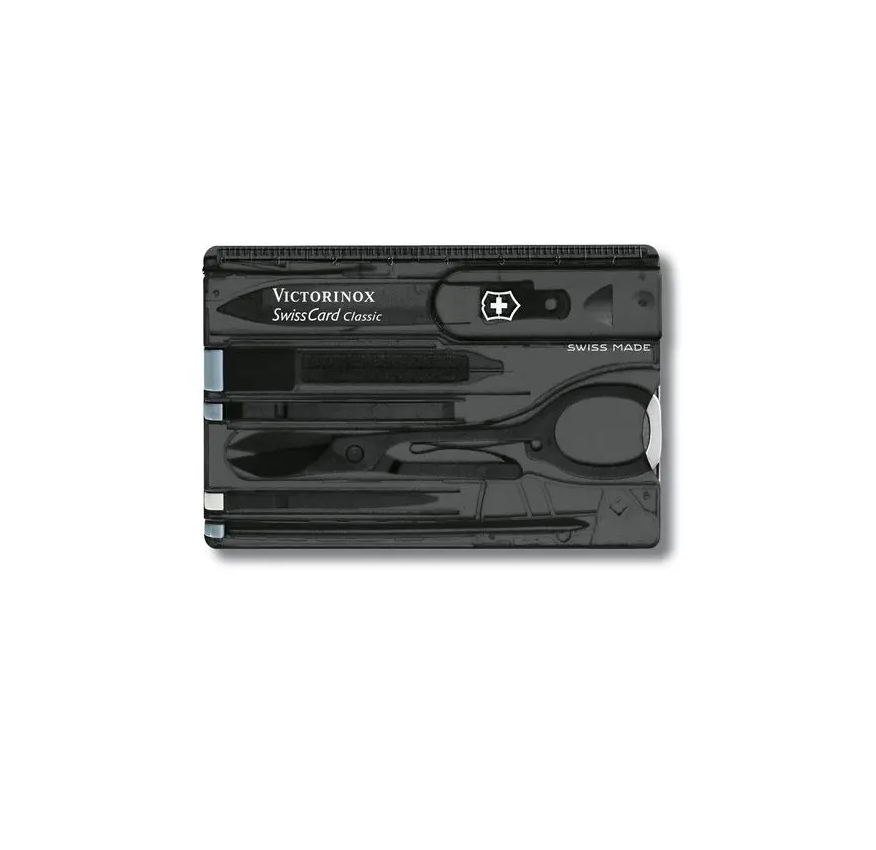 Victorinox Swiss Card in black transparent