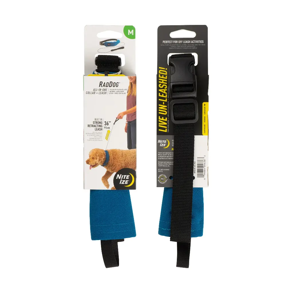 Nite ize RadDog All-In-One Collar + Leash (Medium Blue)