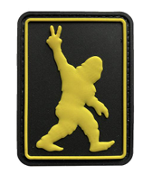 Oh Yeah, Big Foot Black Background and Yellow
