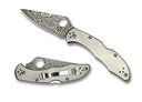 Spyderco Delica 4 Titanium Damascus