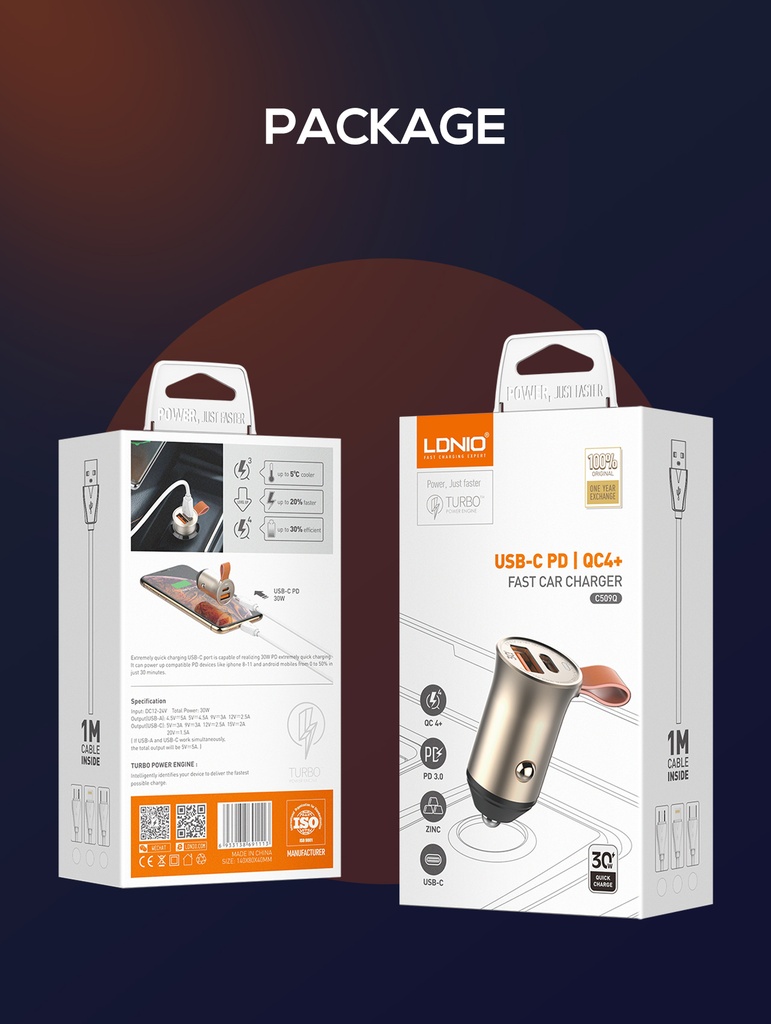 LDNIO Car Charger C509Q
