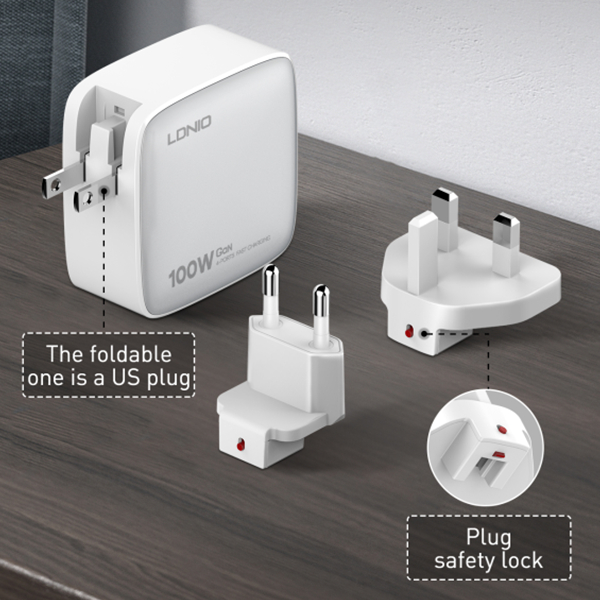 LDNIO 100W Home Charger Q408 - White