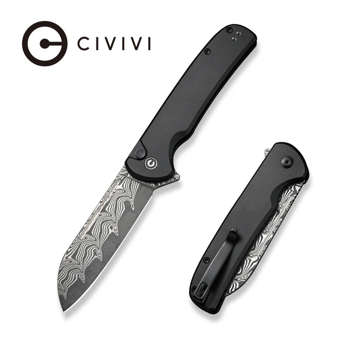 CIVIVI Chevalier II Aluminum - Damascus 