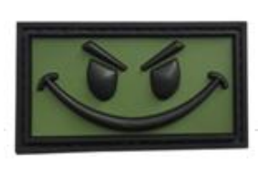 Tsno Big Evil Smiley PVC Patch OD Green