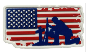 Tsno US Flag with Military Solider - Fallen but Not Forgotten